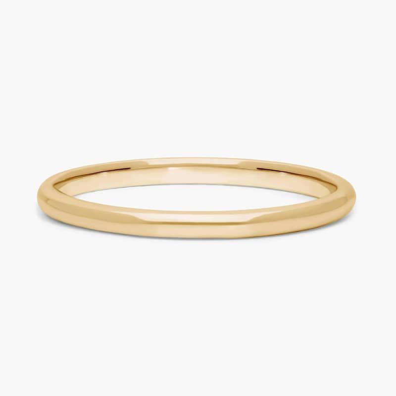 Mid-weight Comfort Fit Wedding Ring in 14k Yellow Gold (2mm)