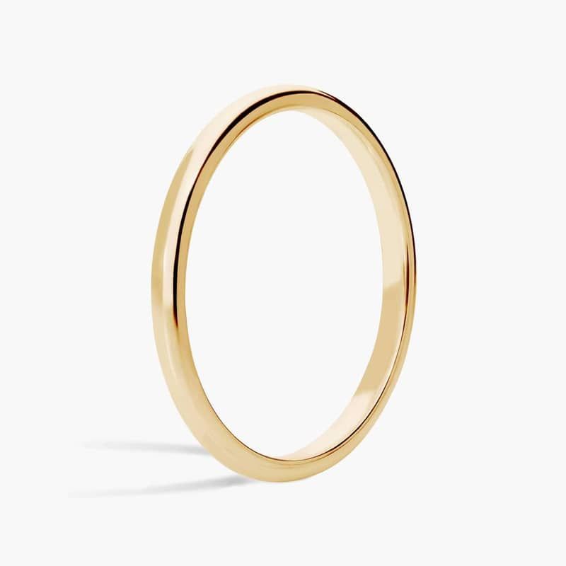 Mid-weight Comfort Fit Wedding Ring in 14k Yellow Gold (2mm)