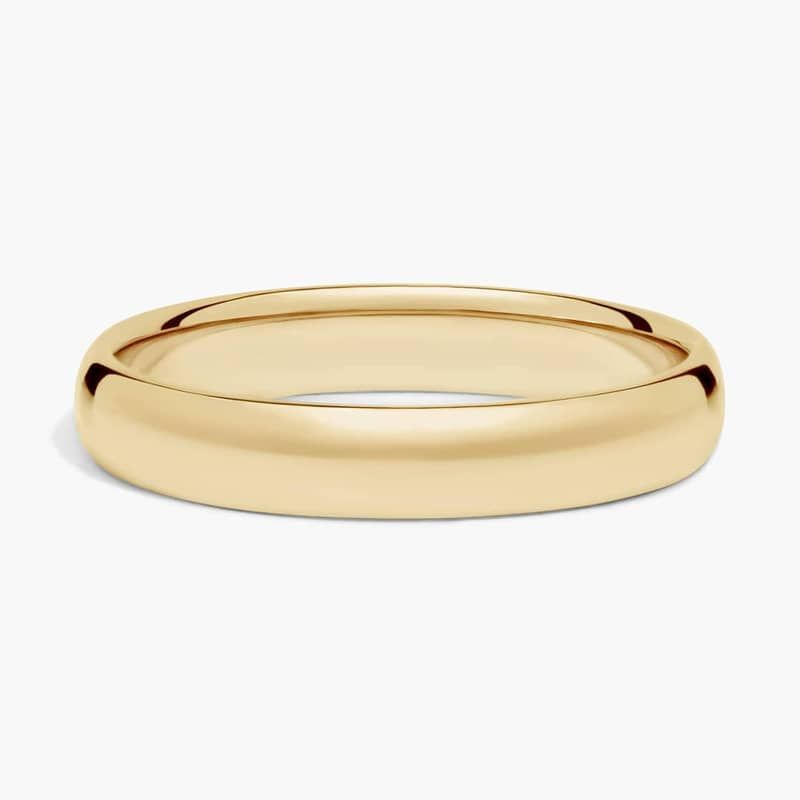 Mid-weight Comfort Fit Wedding Ring in 14k Yellow Gold (4mm)