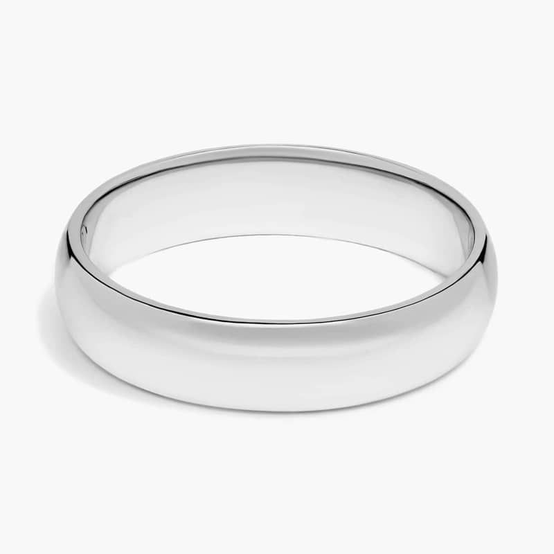 Mid-weight Comfort Fit Wedding Ring in Platinum (5mm)