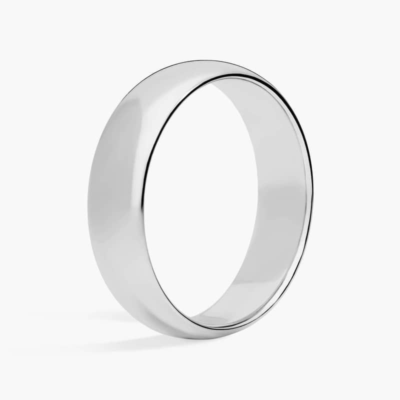 Mid-weight Comfort Fit Wedding Ring in Platinum (6mm)