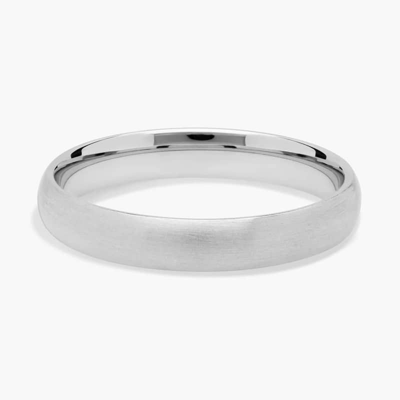 Matte Classic Wedding Ring in Platinum (3mm)
