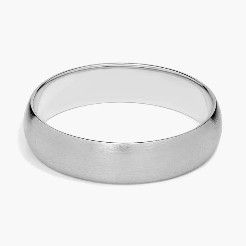 Matte Classic Wedding Ring in Platinum (5mm)