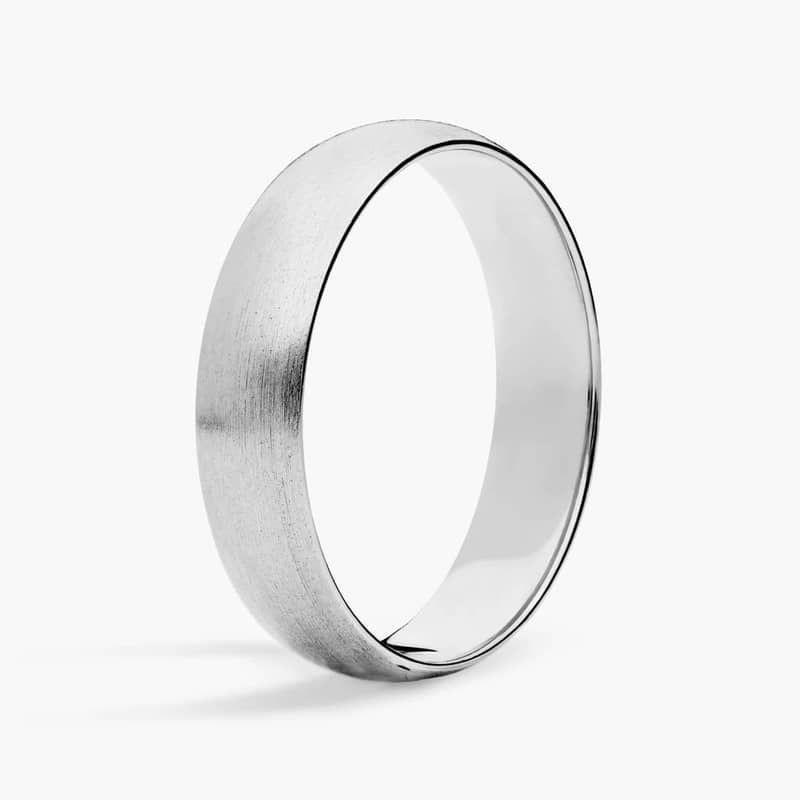 Matte Classic Wedding Ring in Platinum (5mm)