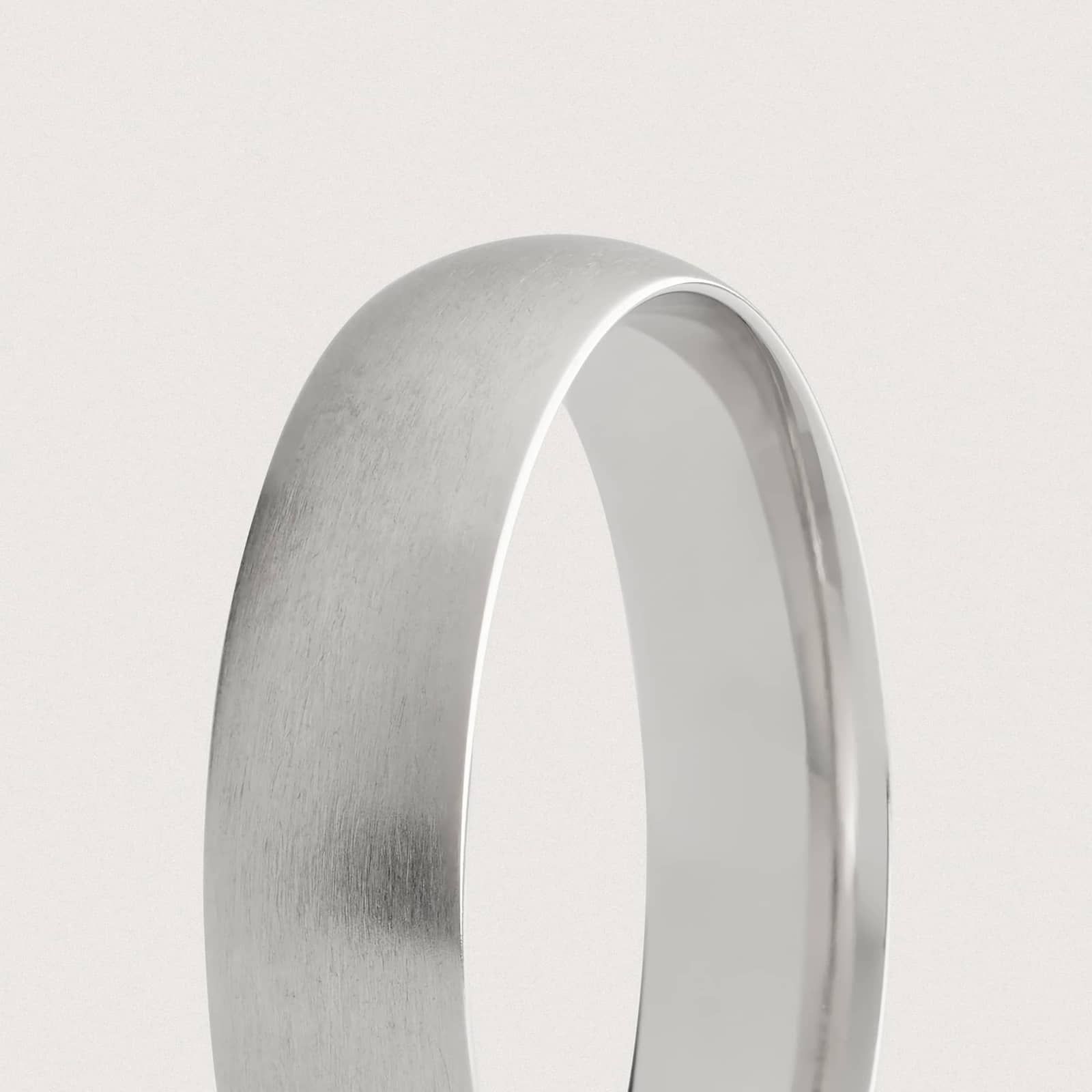 Matte Mid-weight Comfort Fit Wedding Ring in Platinum (5mm)