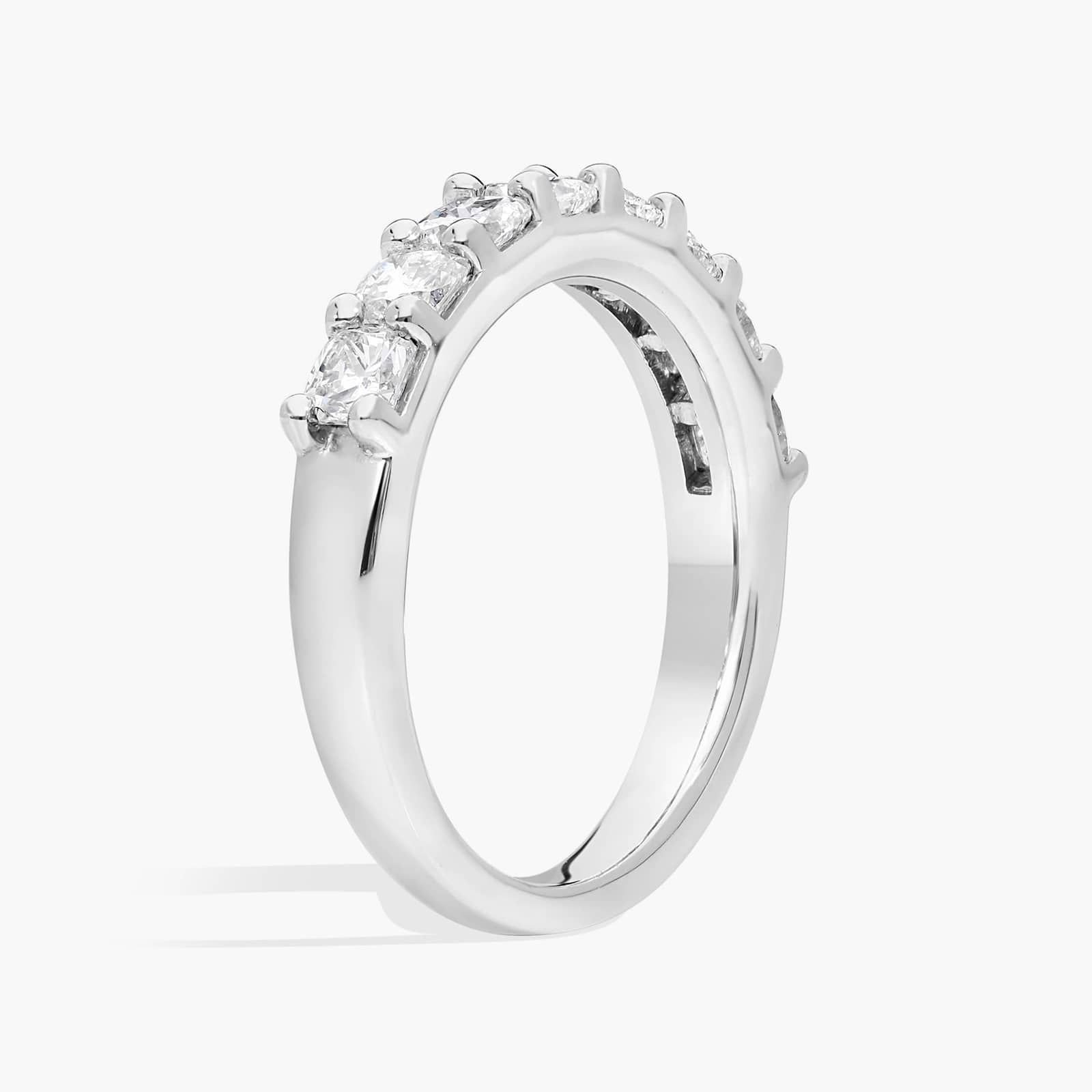 Cushion Cut Eight Stone Diamond Ring in Platinum (1 1/5 ct. tw.)