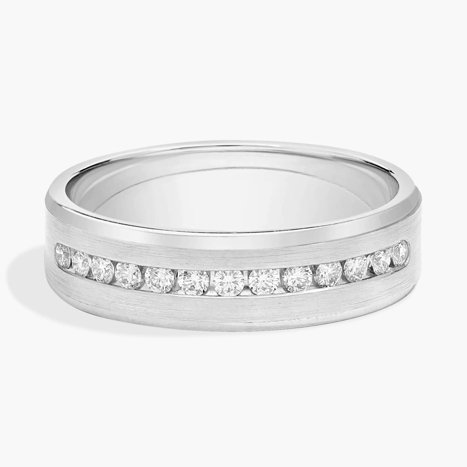 Diamond Channel-Set Wedding Ring in Platinum (6 mm, 1/3 ct. tw.)