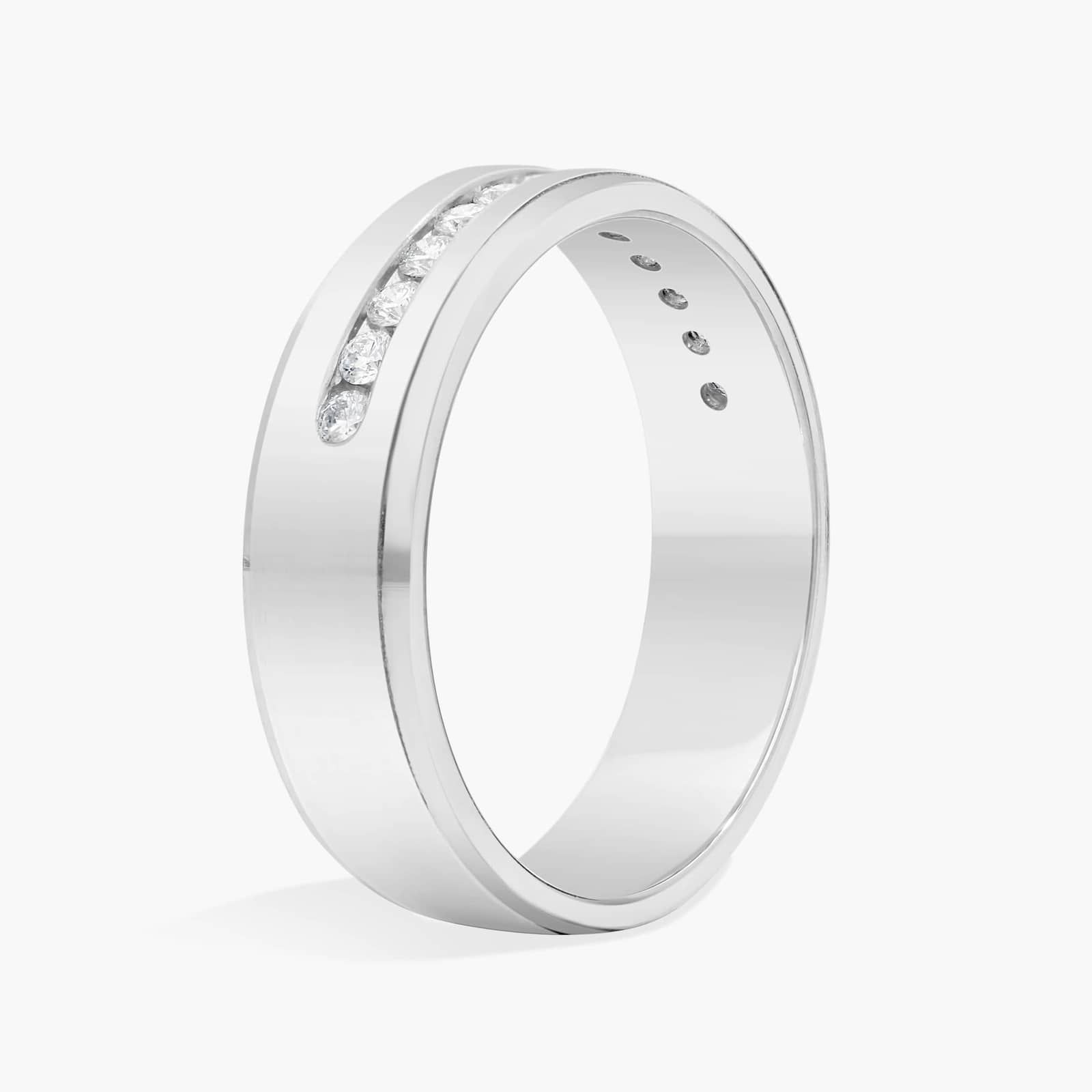 Diamond Channel-Set Wedding Ring in Platinum (6 mm, 1/3 ct. tw.)