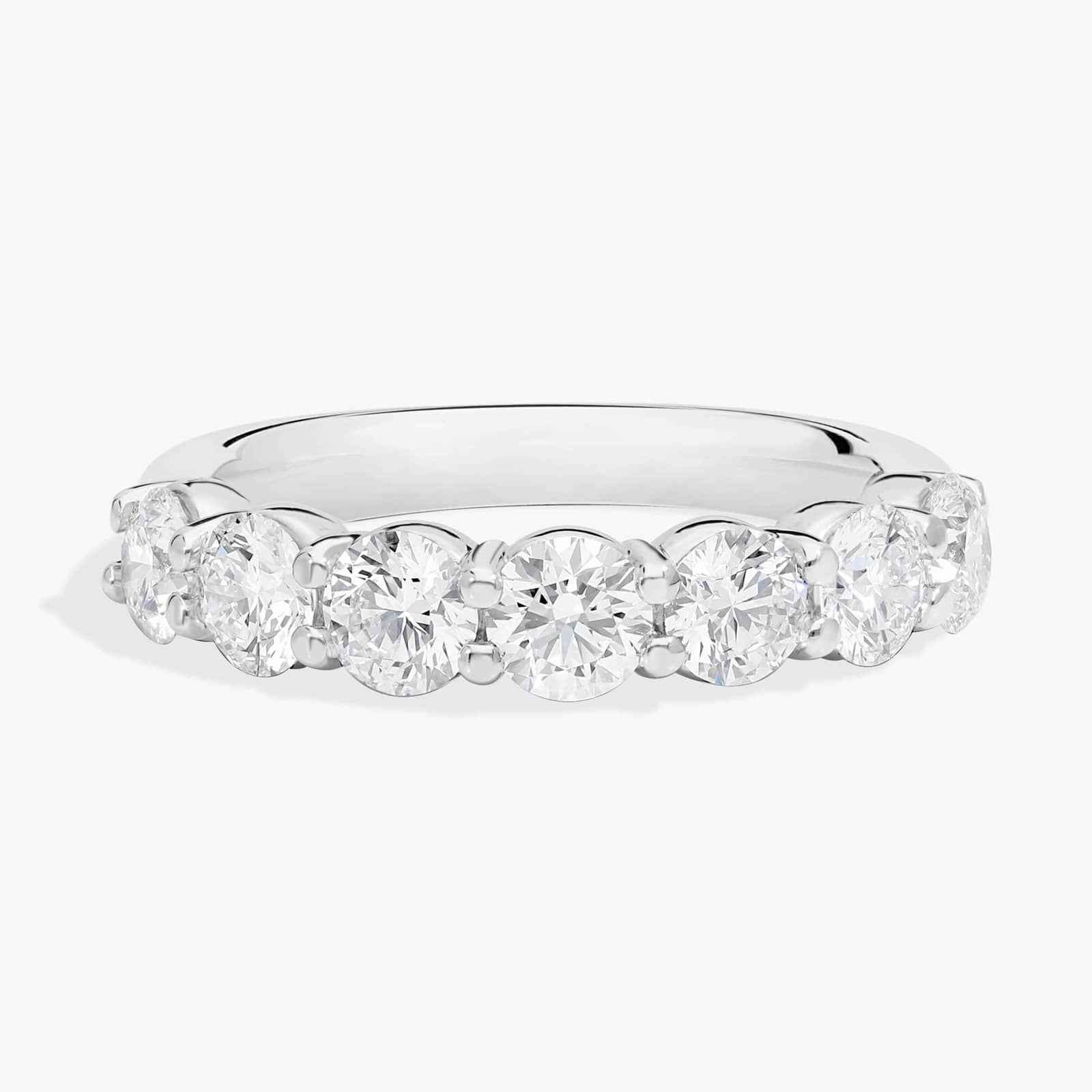 Blue Nile Signature Comfort Fit Seven-Stone Diamond Ring in Platinum (1.5 ct. tw.)