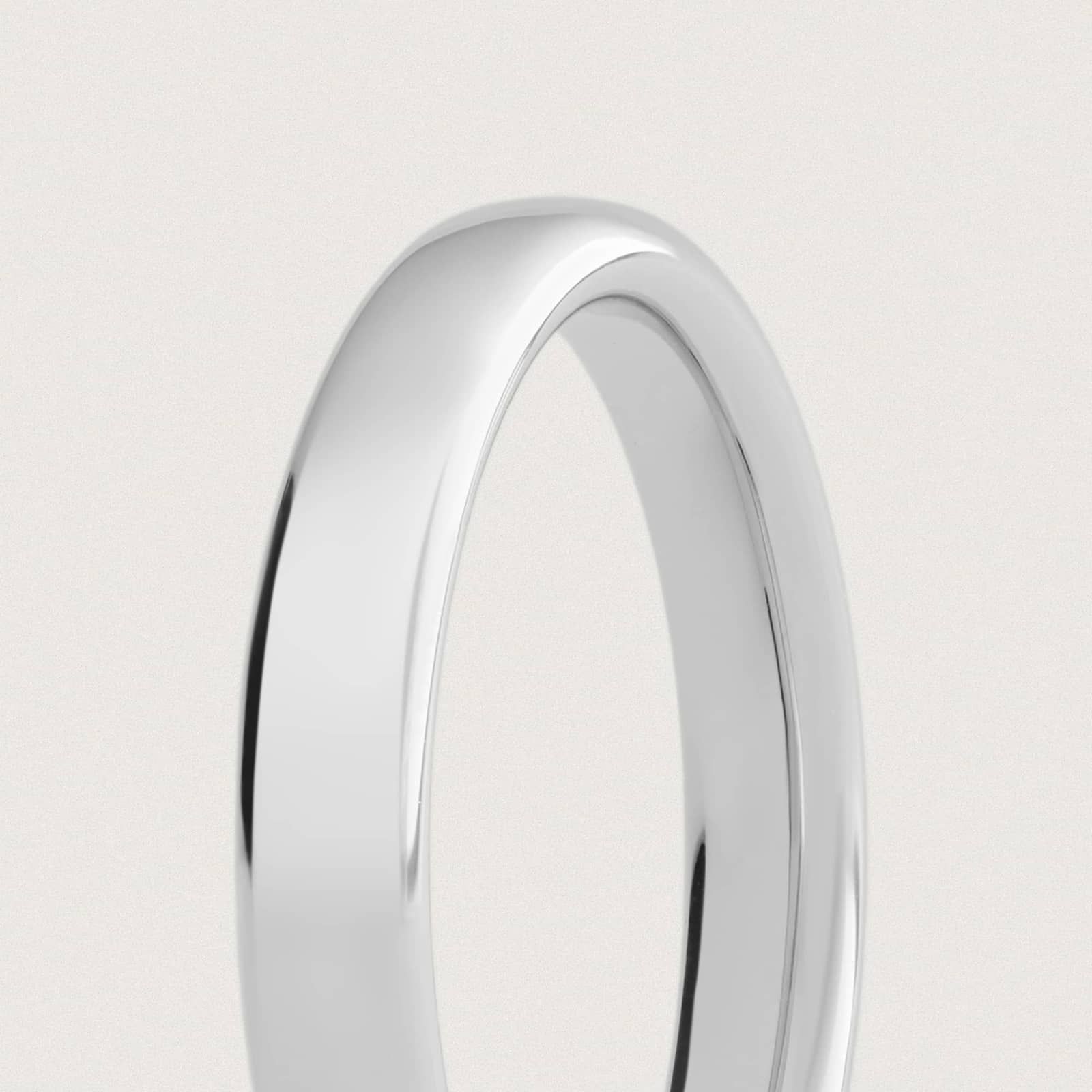 Low Dome Comfort Fit Wedding Ring in Platinum (3mm)