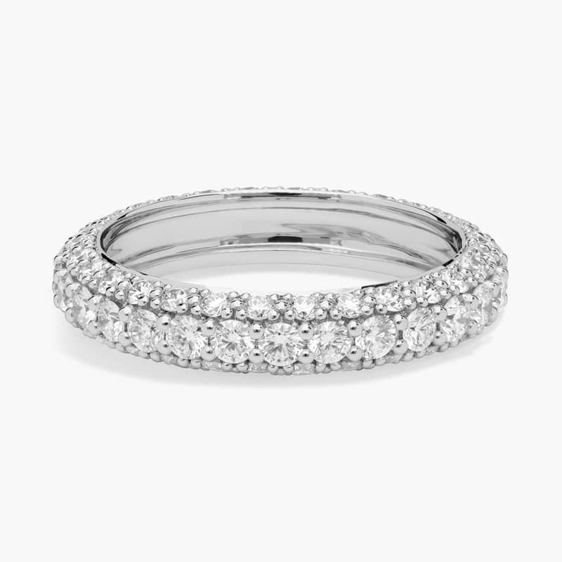 Blue Nile Studio Triple Row Diamond Eternity Ring in Platinum (2 ct. tw.)