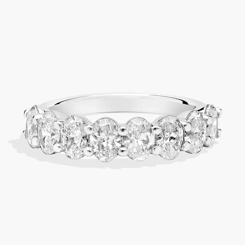 Classic Oval Cut Eight Stone Diamond Ring in Platinum (1 1/6 ct. tw.)