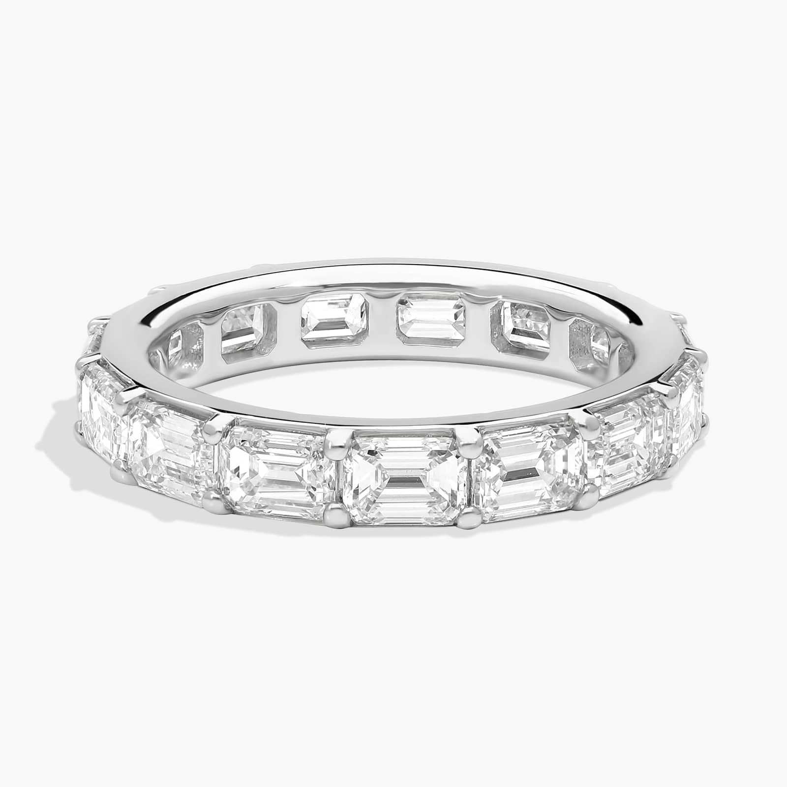 The Gallery Collection™ East-West Emerald Cut Diamond Eternity Ring in Platinum (4.5 ct. tw.)