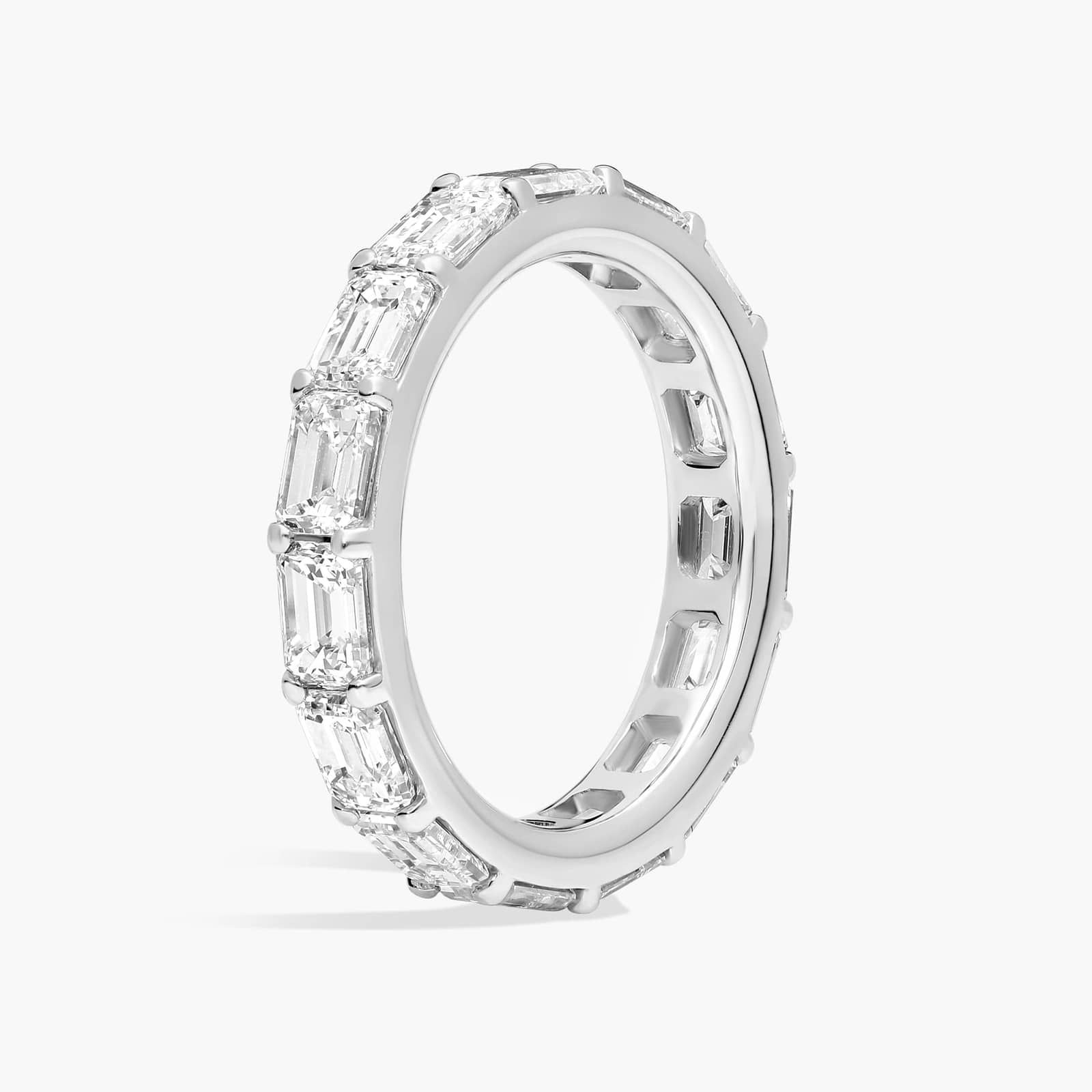 The Gallery Collection™ East-West Emerald Cut Diamond Eternity Ring in Platinum (4.5 ct. tw.)