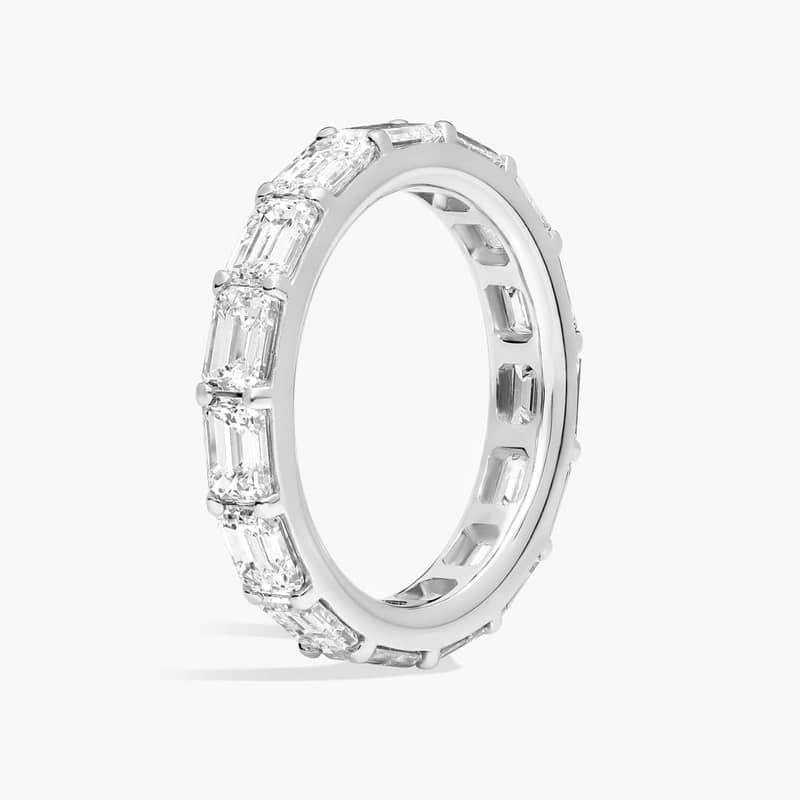 The Gallery Collection™ East-West Emerald Cut Diamond Eternity Ring in Platinum (4.5 ct. tw.)