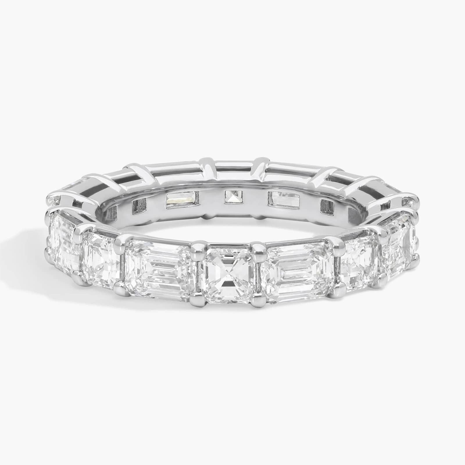 The Gallery Collection™ Emerald-Cut and Asscher-Cut Diamond Eternity Ring in Platinum (4 ct. tw.)