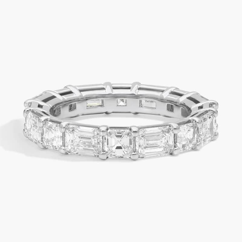 The Gallery Collection™ Emerald-Cut and Asscher-Cut Diamond Eternity Ring in Platinum (4 ct. tw.)