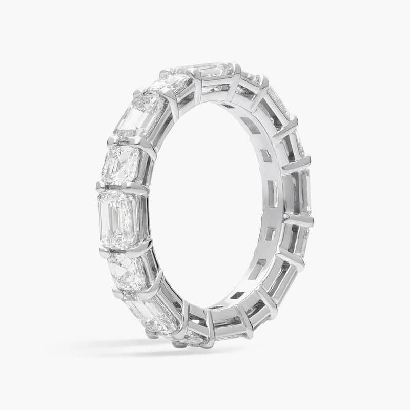 The Gallery Collection™ Emerald-Cut and Asscher-Cut Diamond Eternity Ring in Platinum (4 ct. tw.)