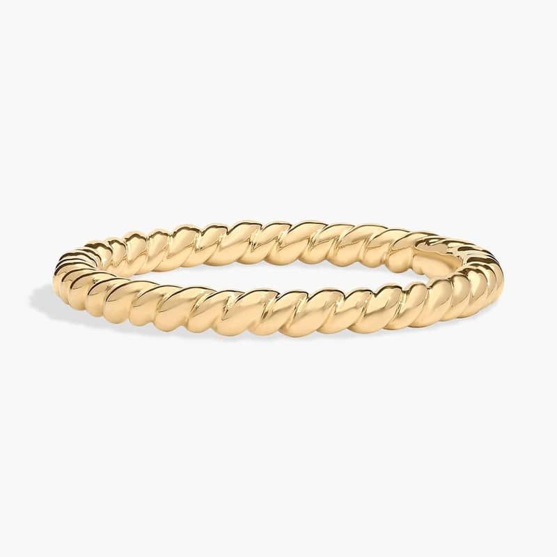 Mini Rope Ring in 14k Yellow Gold