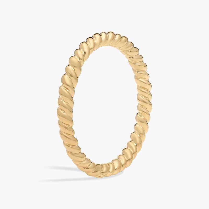 Mini Rope Ring in 14k Yellow Gold
