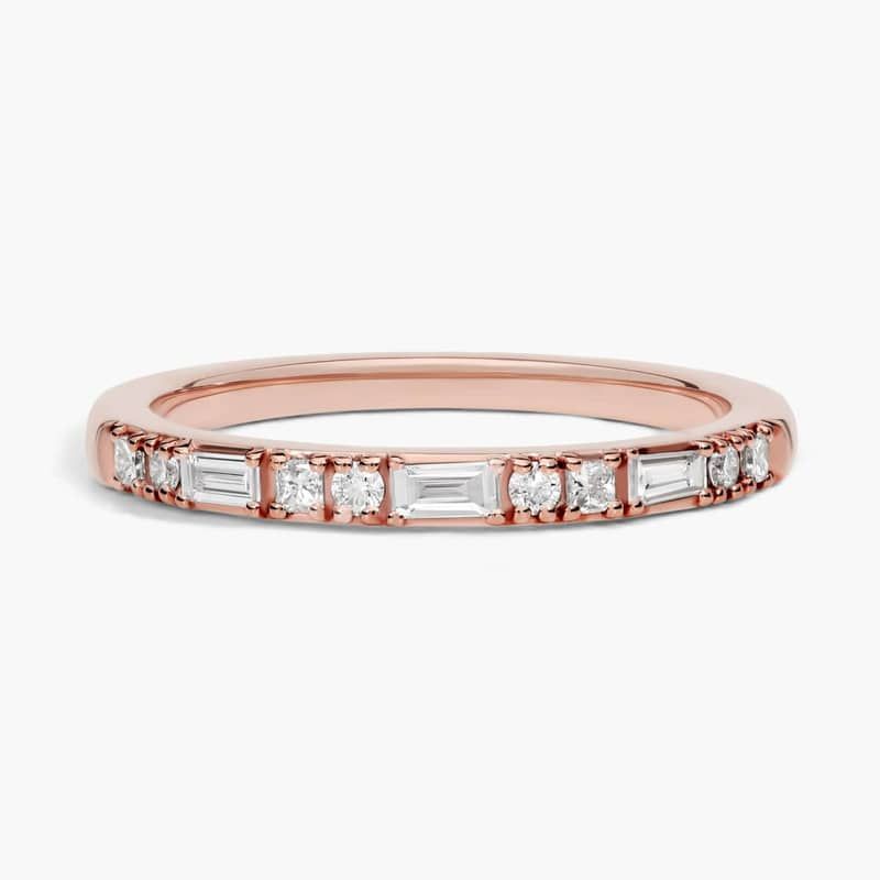 Dot Dash Lab-Grown Diamond Ring in 14k Rose Gold (1/4 ct. tw.)