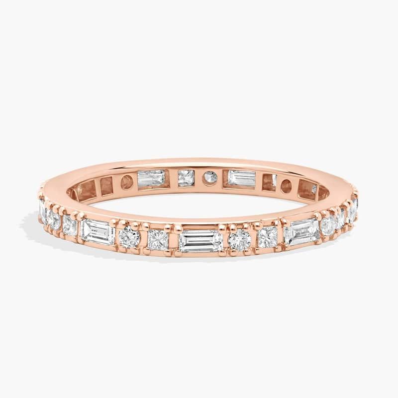 Dot Dash Diamond Eternity Ring in 14k Rose Gold (3/4 ct. tw.)