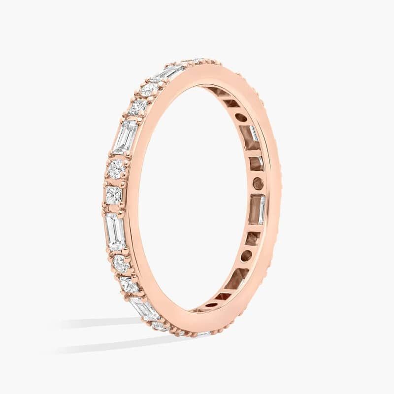 Dot Dash Diamond Eternity Ring in 14k Rose Gold (3/4 ct. tw.)