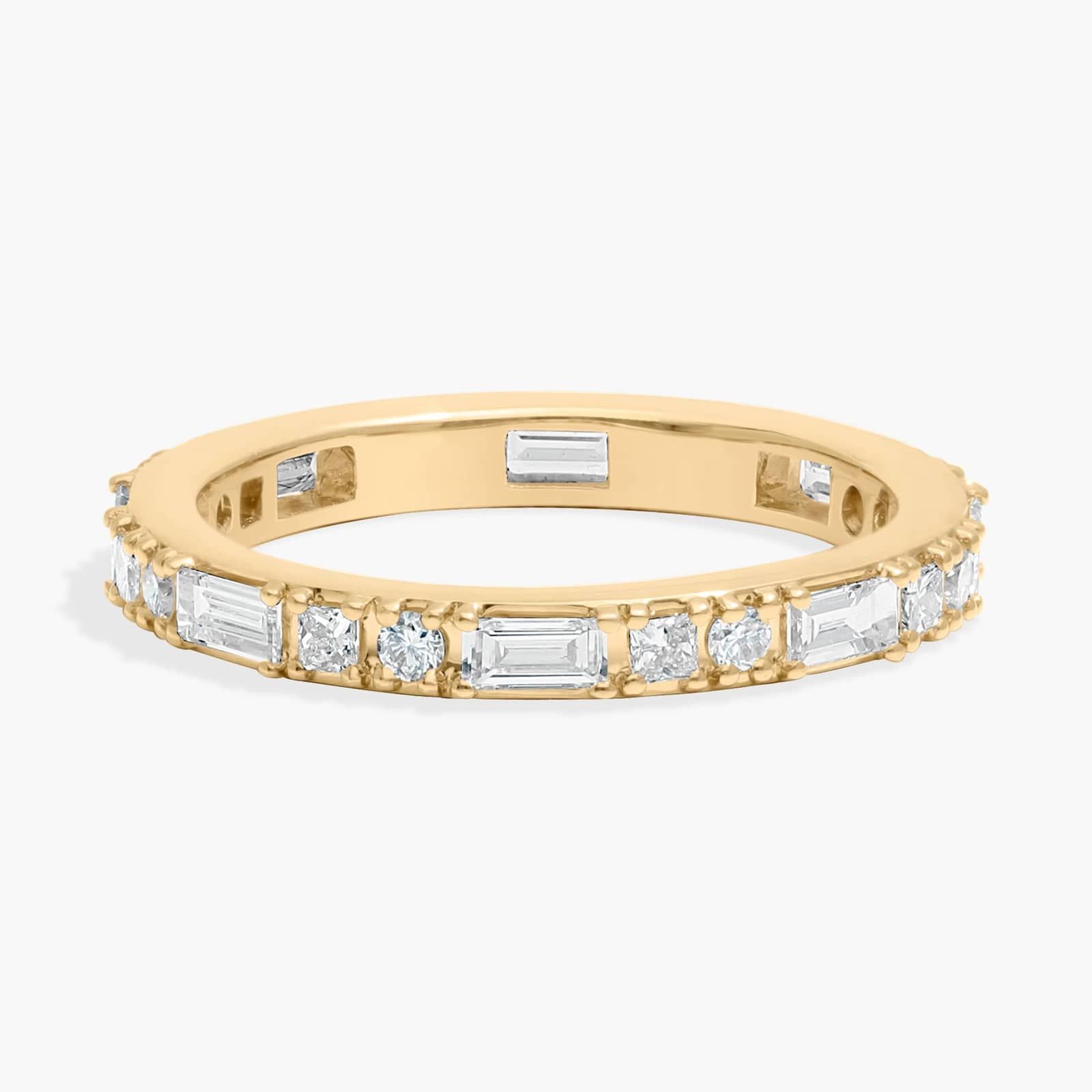 Dot Dash Diamond Eternity Ring in 14k Yellow Gold (3/4 ct. tw.)
