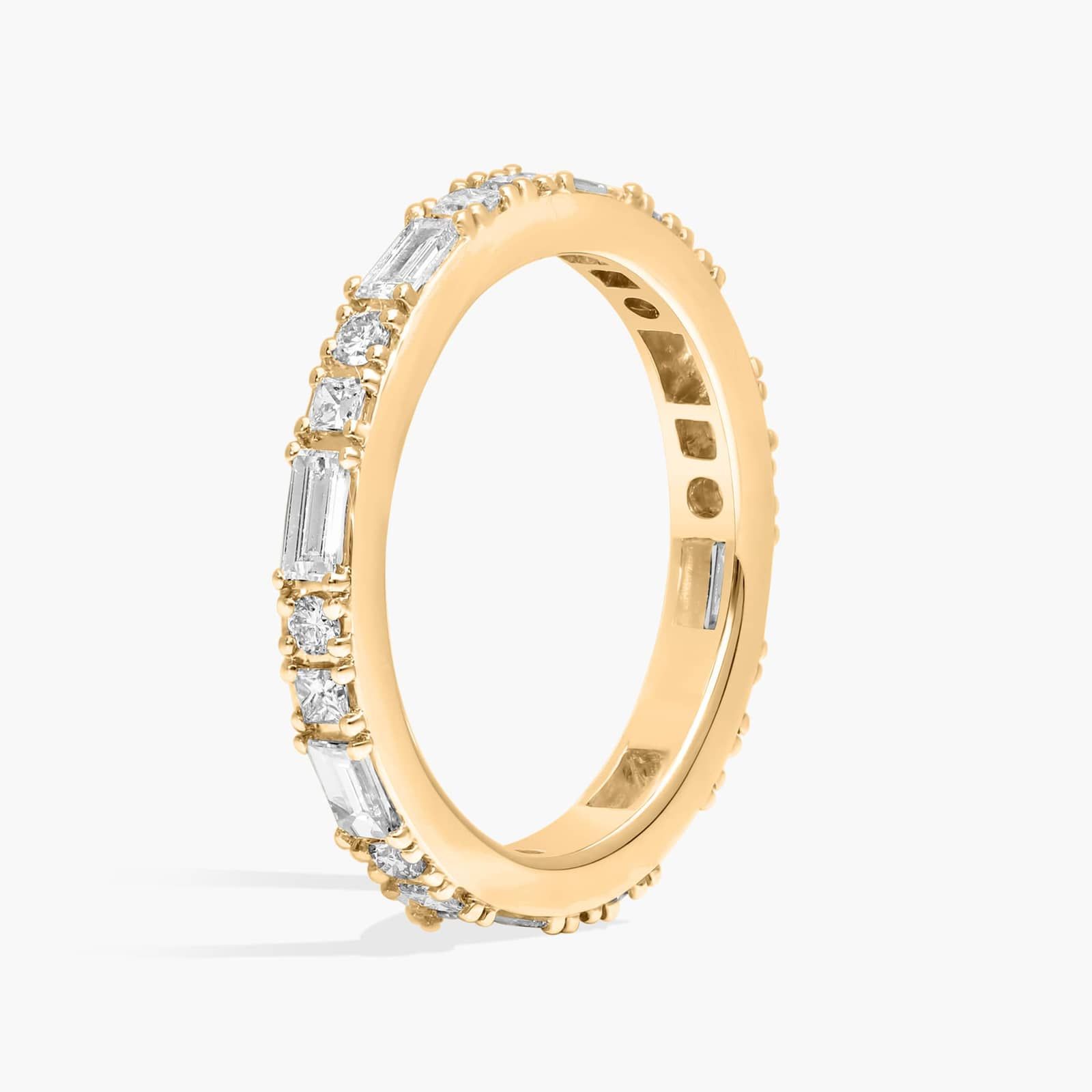 Dot Dash Diamond Eternity Ring in 14k Yellow Gold (3/4 ct. tw.)