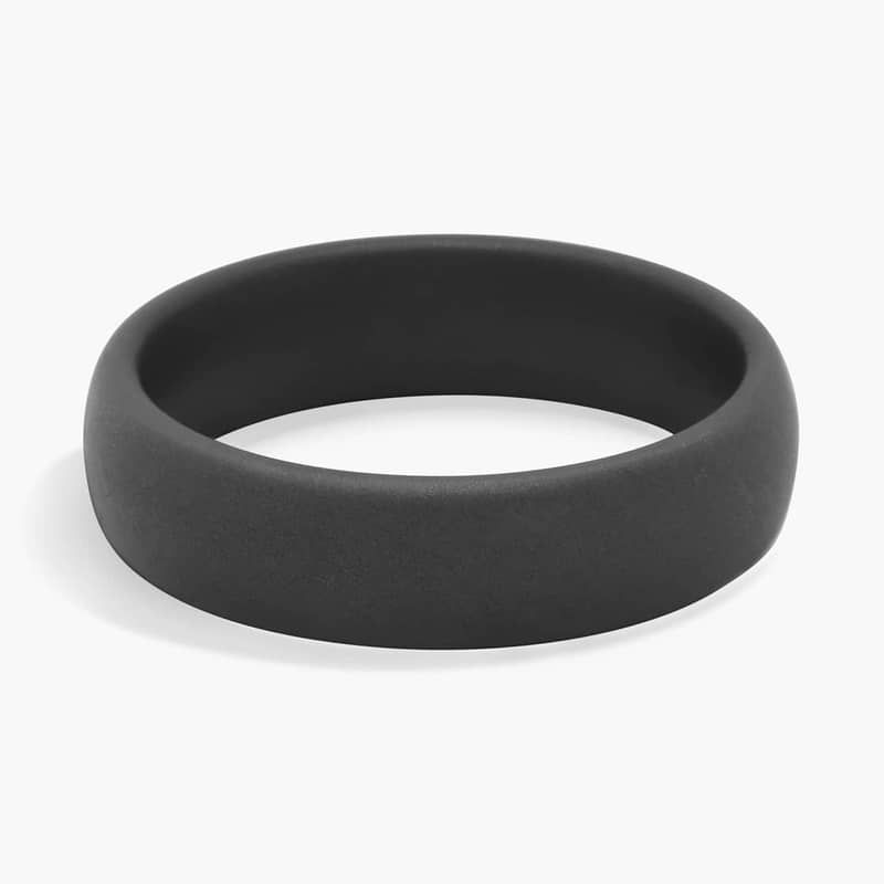 Comfort Fit Gray Wedding Ring in Tungsten (6mm)