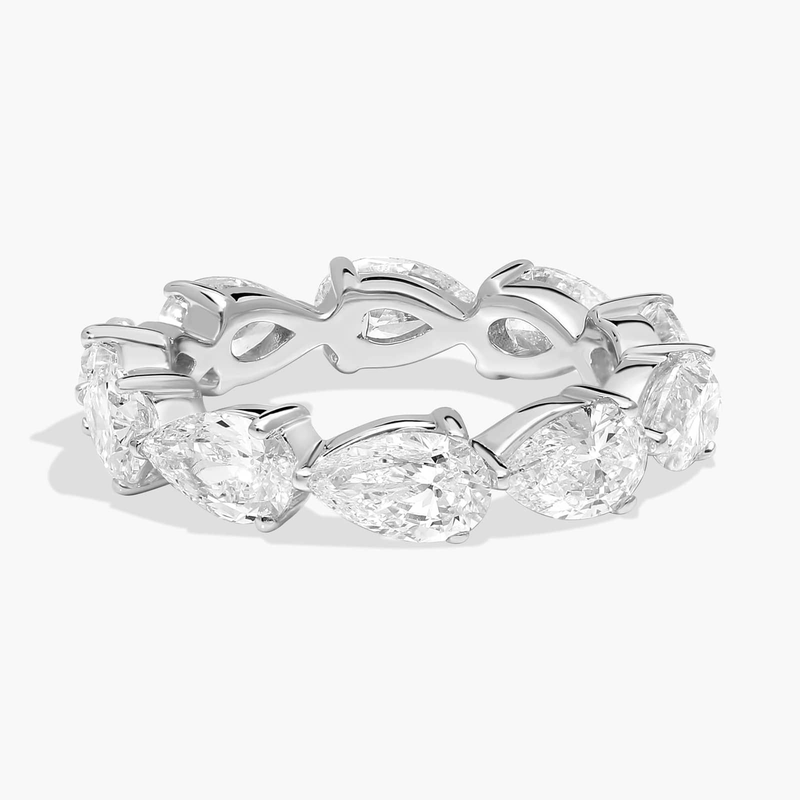 East-West Pear-Cut Diamond Eternity Ring in 14k White Gold (3 ct. tw.)