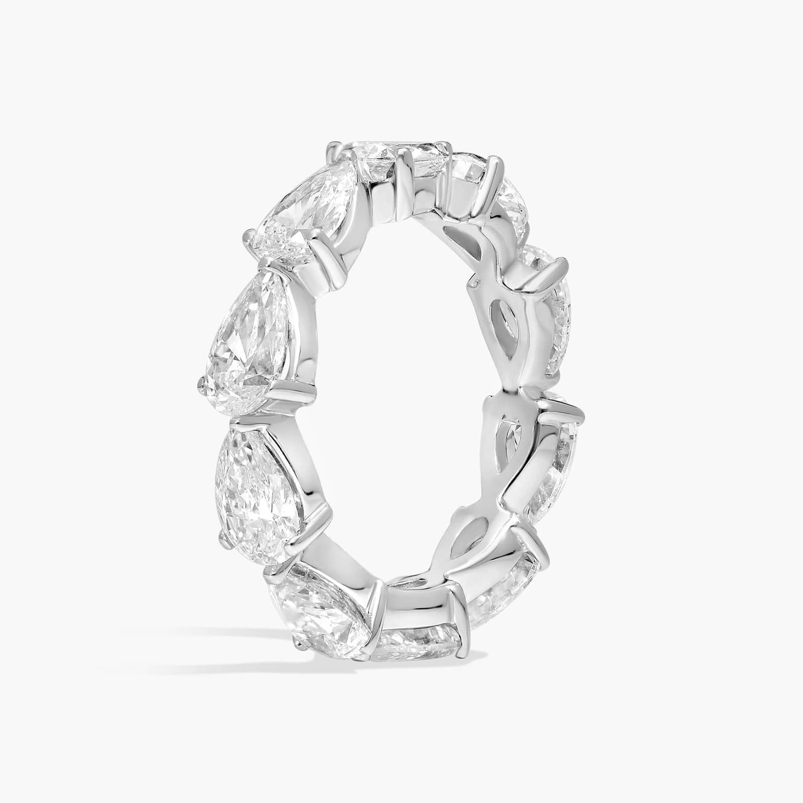 East-West Pear-Cut Diamond Eternity Ring in 14k White Gold (3 ct. tw.)