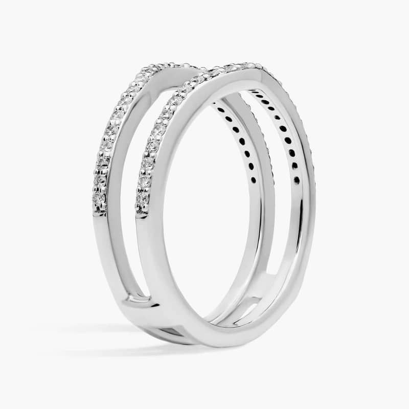 Curved Diamond Insert in 14k White Gold (1/3 ct. tw.)