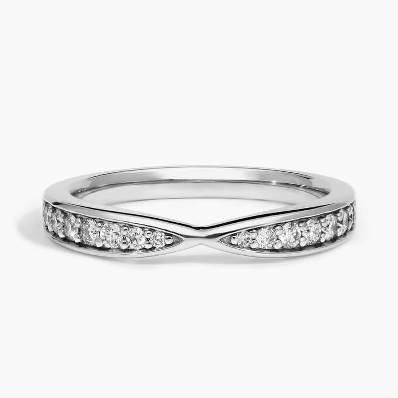Contemporary Tapered Wedding Ring in Platinum (1/3 ct. tw.)