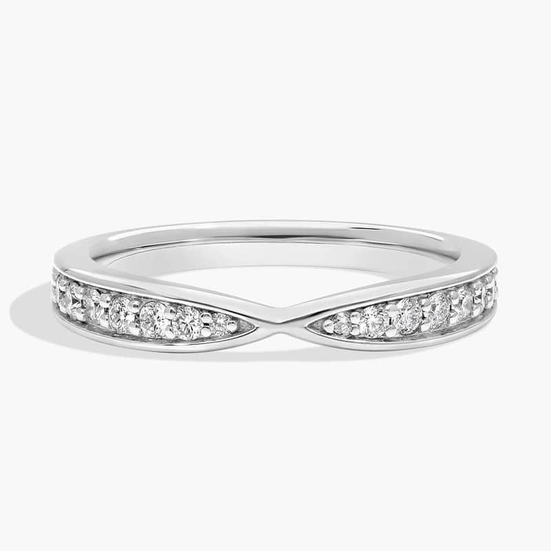 Contemporary Tapered Wedding Ring in 14k White Gold (1/3 ct. tw.)