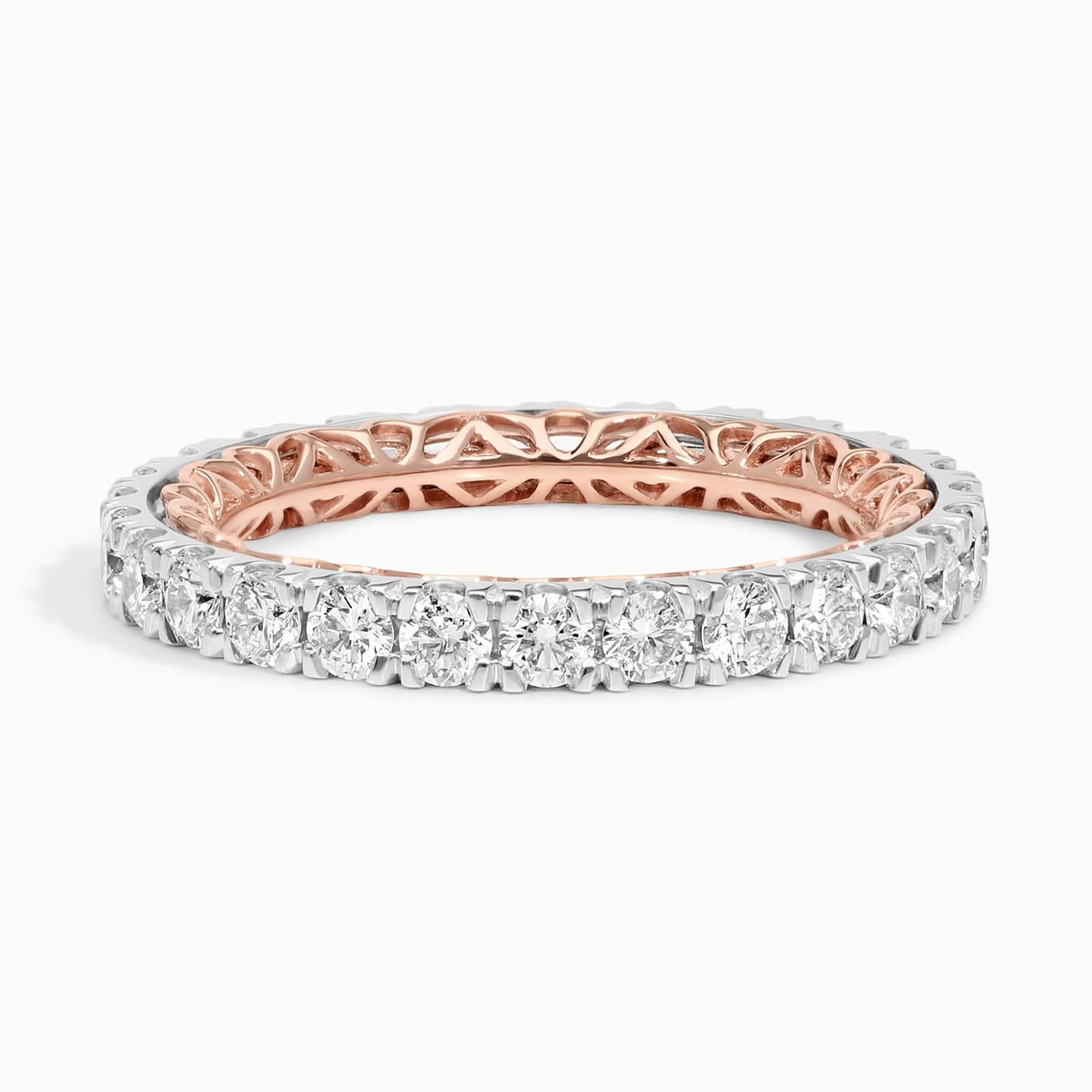 Regalia Diamond Eternity Ring in 14k White and Rose Gold (1 ct. tw.)