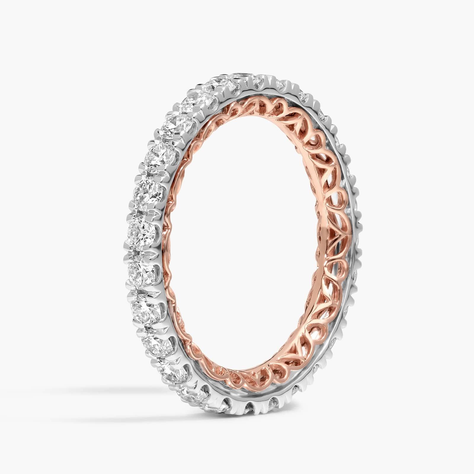Regalia Diamond Eternity Ring in 14k White and Rose Gold (1 ct. tw.)