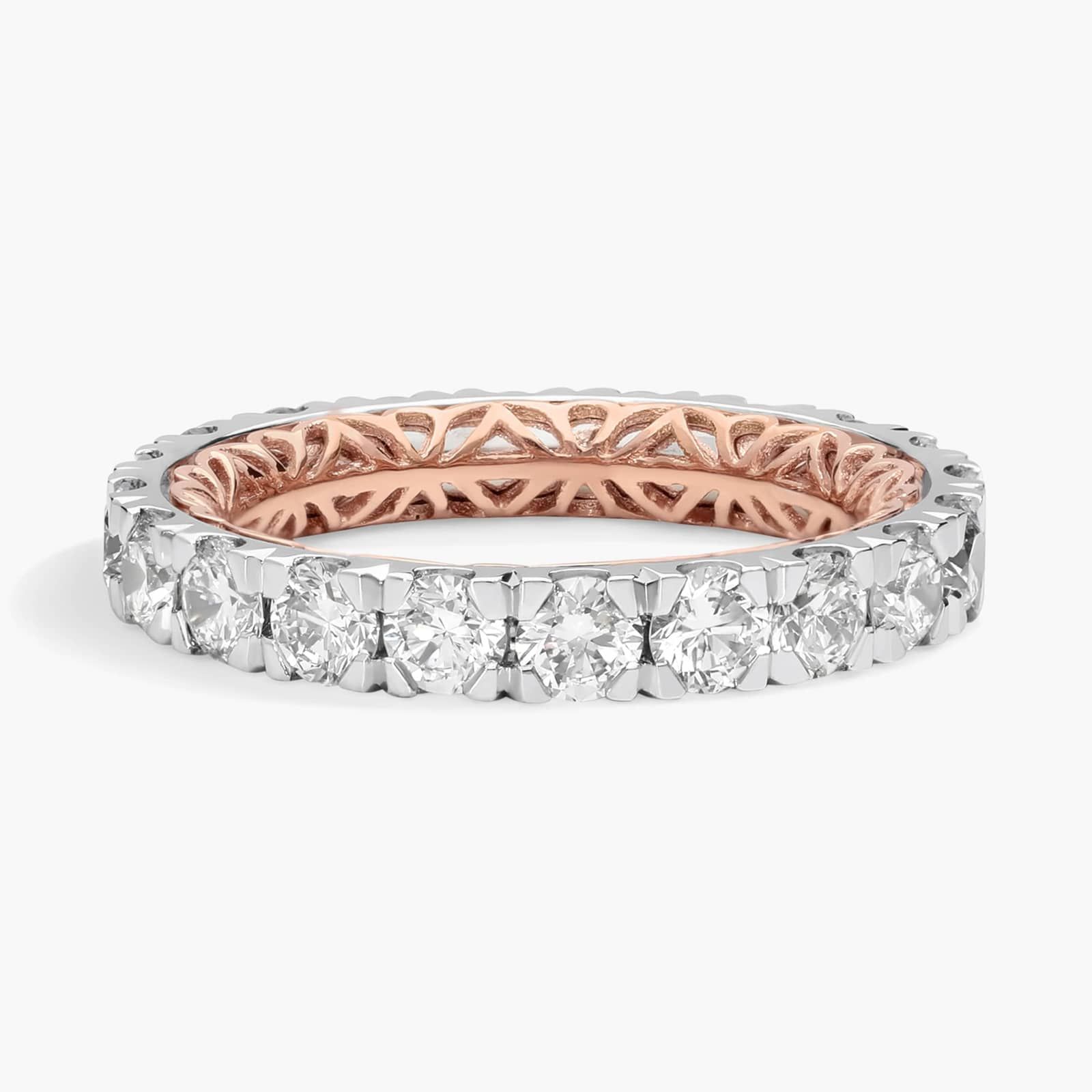 Regalia Diamond Eternity Ring in 14k White and Rose Gold (2 ct. tw.)