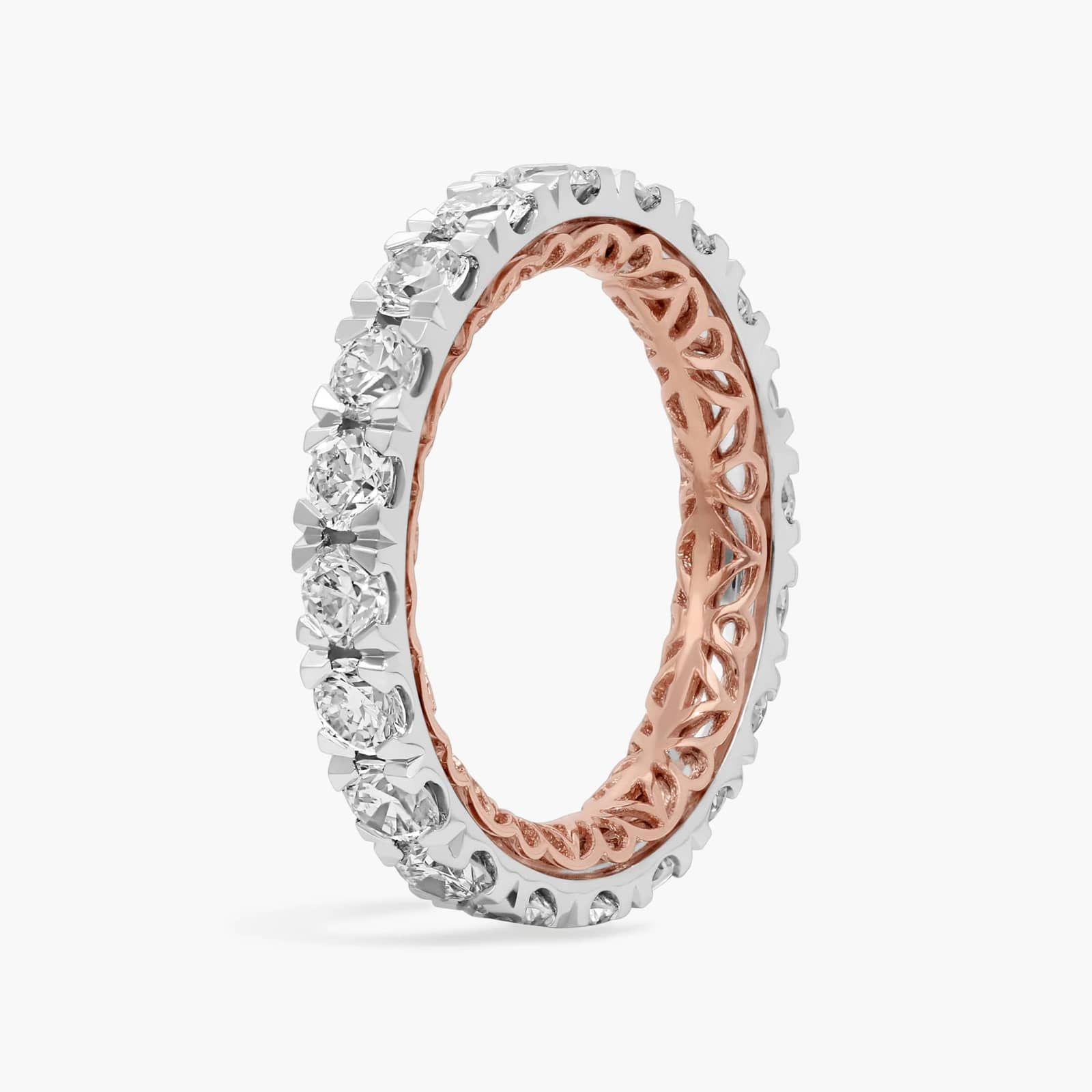 Regalia Diamond Eternity Ring in 14k White and Rose Gold (2 ct. tw.)