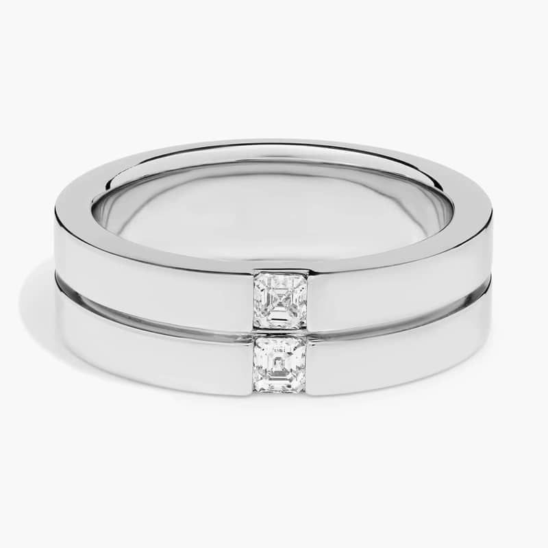 ZAC ZAC POSEN Double Asscher Diamond Ring in Platinum (7 mm, 3/8 ct. tw.)