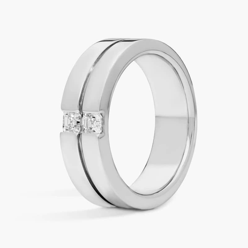 ZAC ZAC POSEN Double Asscher Diamond Ring in Platinum (7 mm, 3/8 ct. tw.)