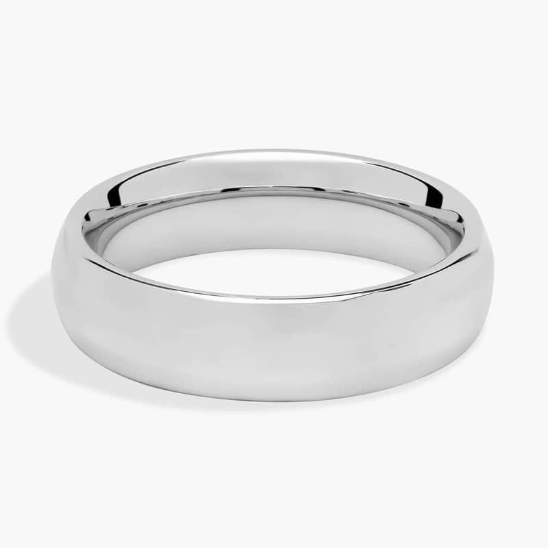 ZAC ZAC POSEN Modern Beveled Edge Plain Ring in Platinum (6mm)