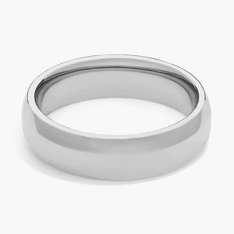 ZAC ZAC POSEN Modern Beveled Edge Plain Ring in 14k White Gold (6mm)