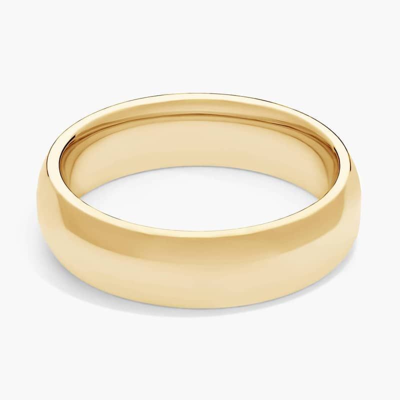 ZAC ZAC POSEN Modern Beveled Edge Plain Ring in 14k Yellow Gold (6mm)