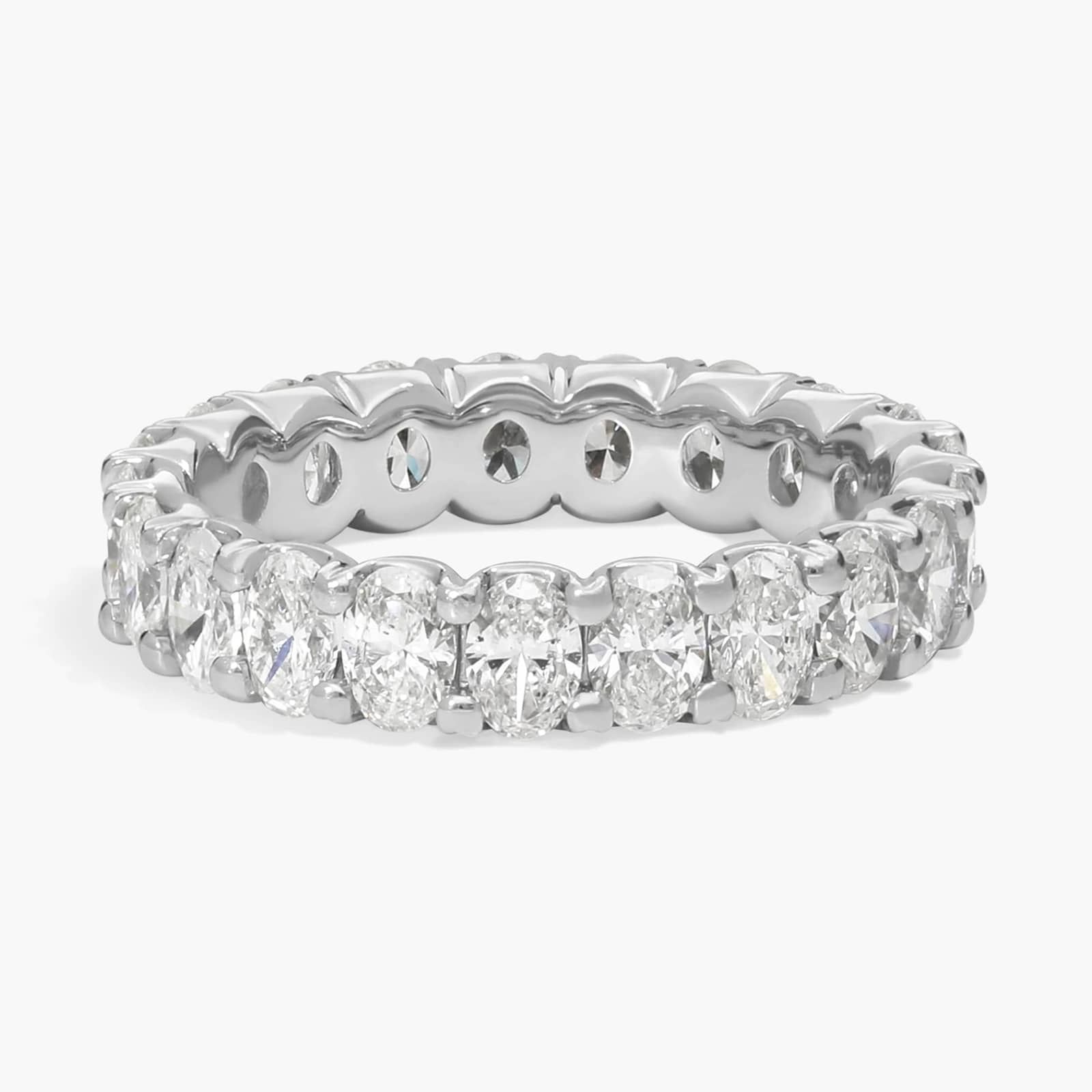 Oval Cut Diamond Eternity Ring in Platinum (2 ct. tw.)