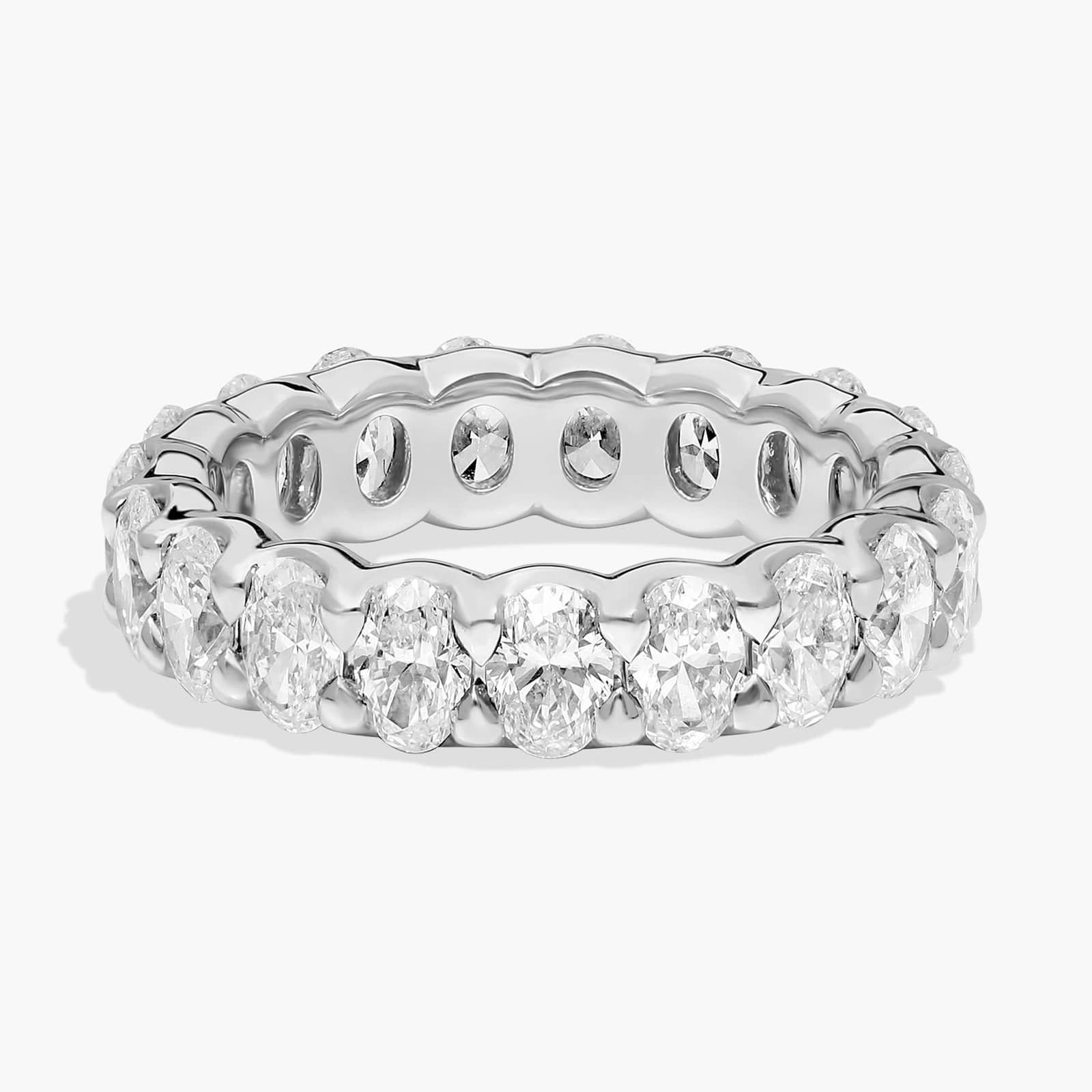 Oval Diamond Eternity Ring in Platinum (3 ct. tw.)