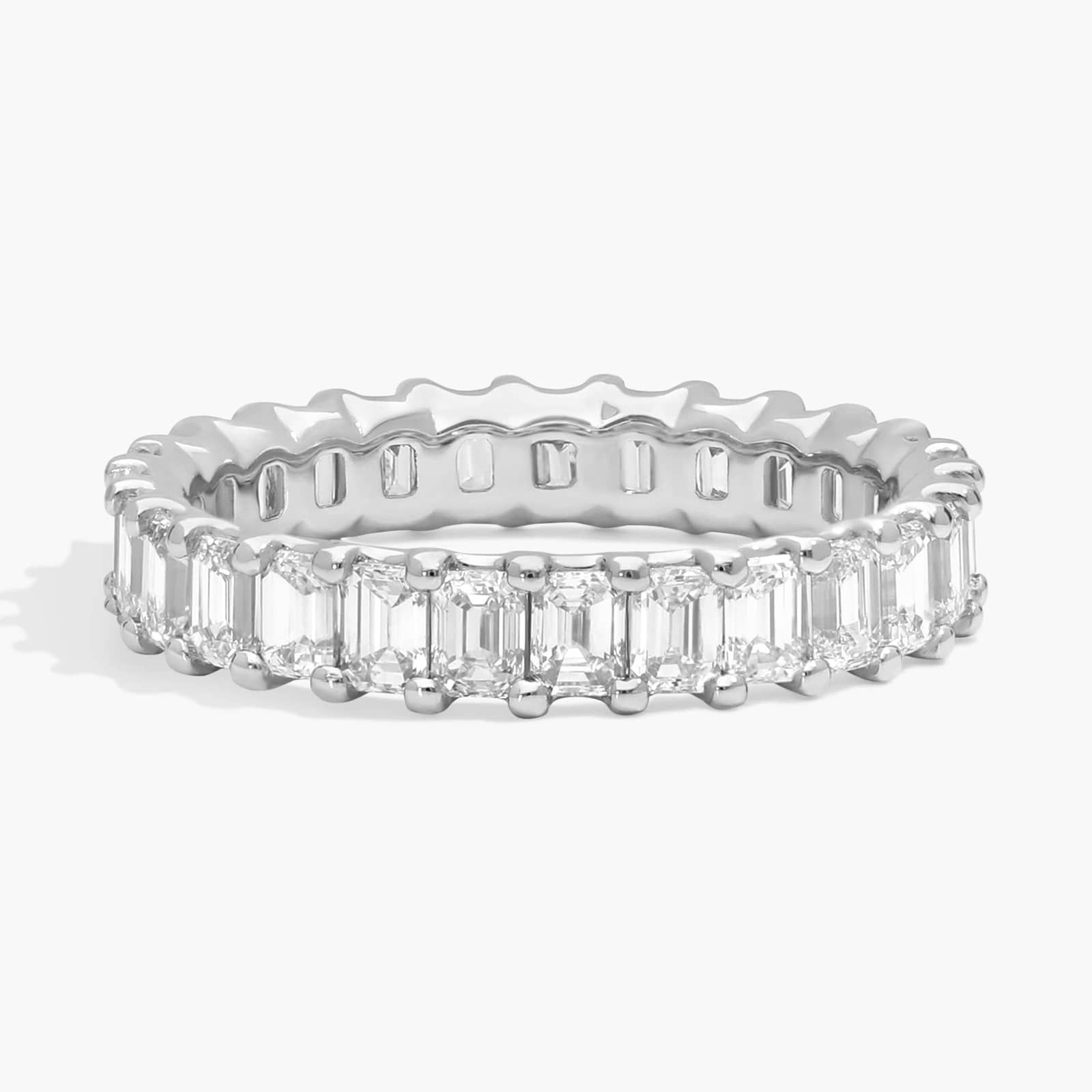 Emerald Cut Diamond Eternity Ring in Platinum (2 ct. tw.)