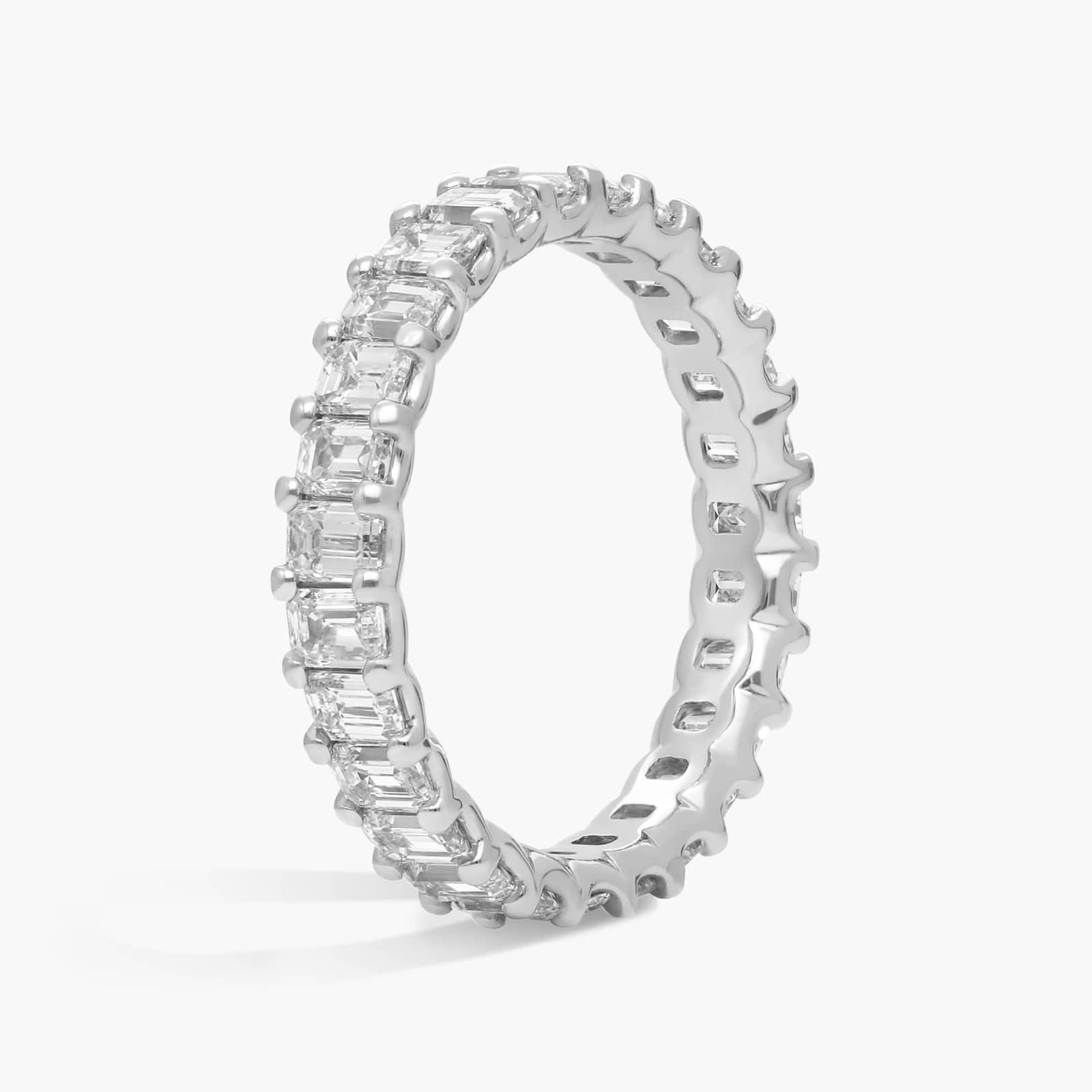 Emerald Cut Diamond Eternity Ring in Platinum (2 ct. tw.)