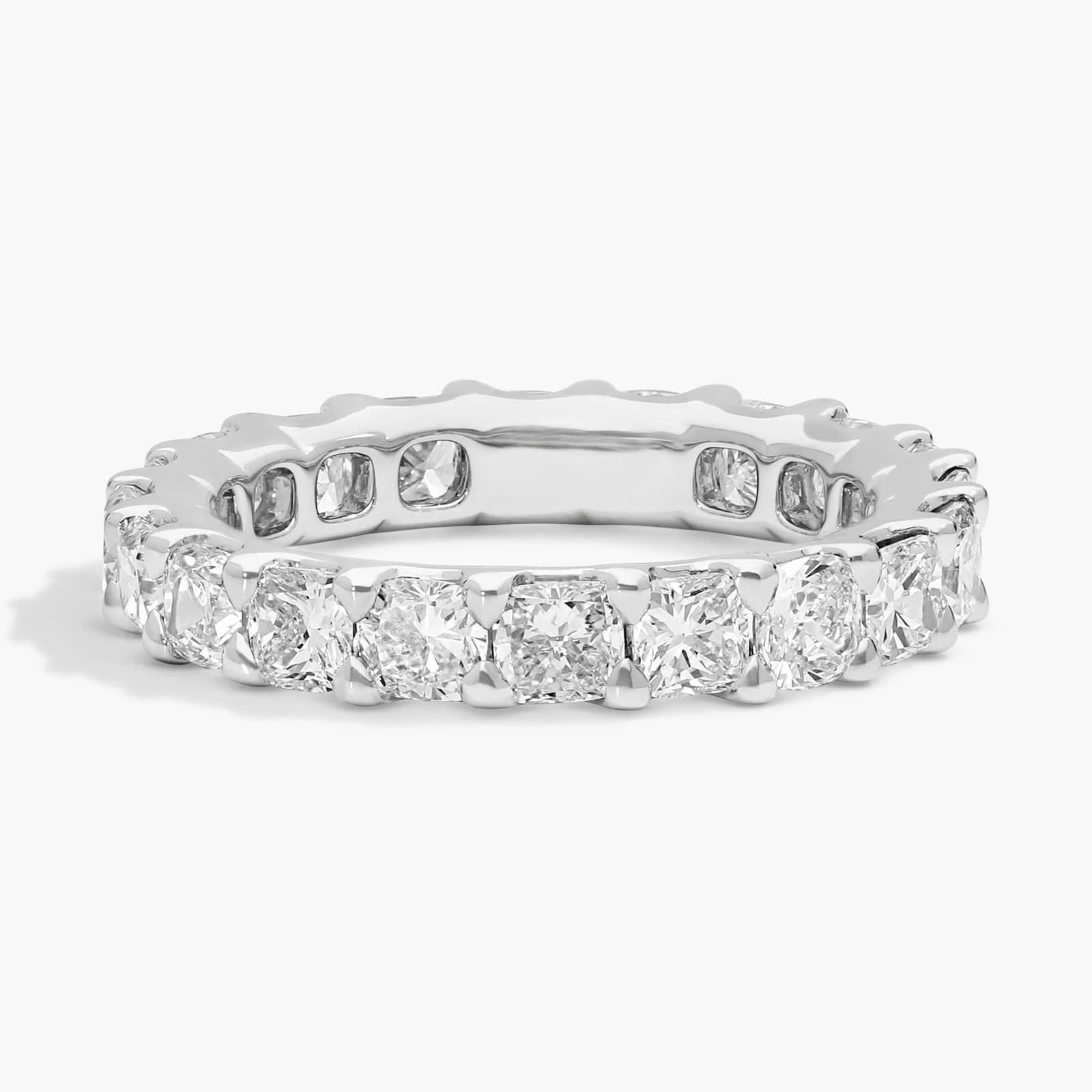 Cushion Diamond Eternity Ring in Platinum (3 ct. tw.)
