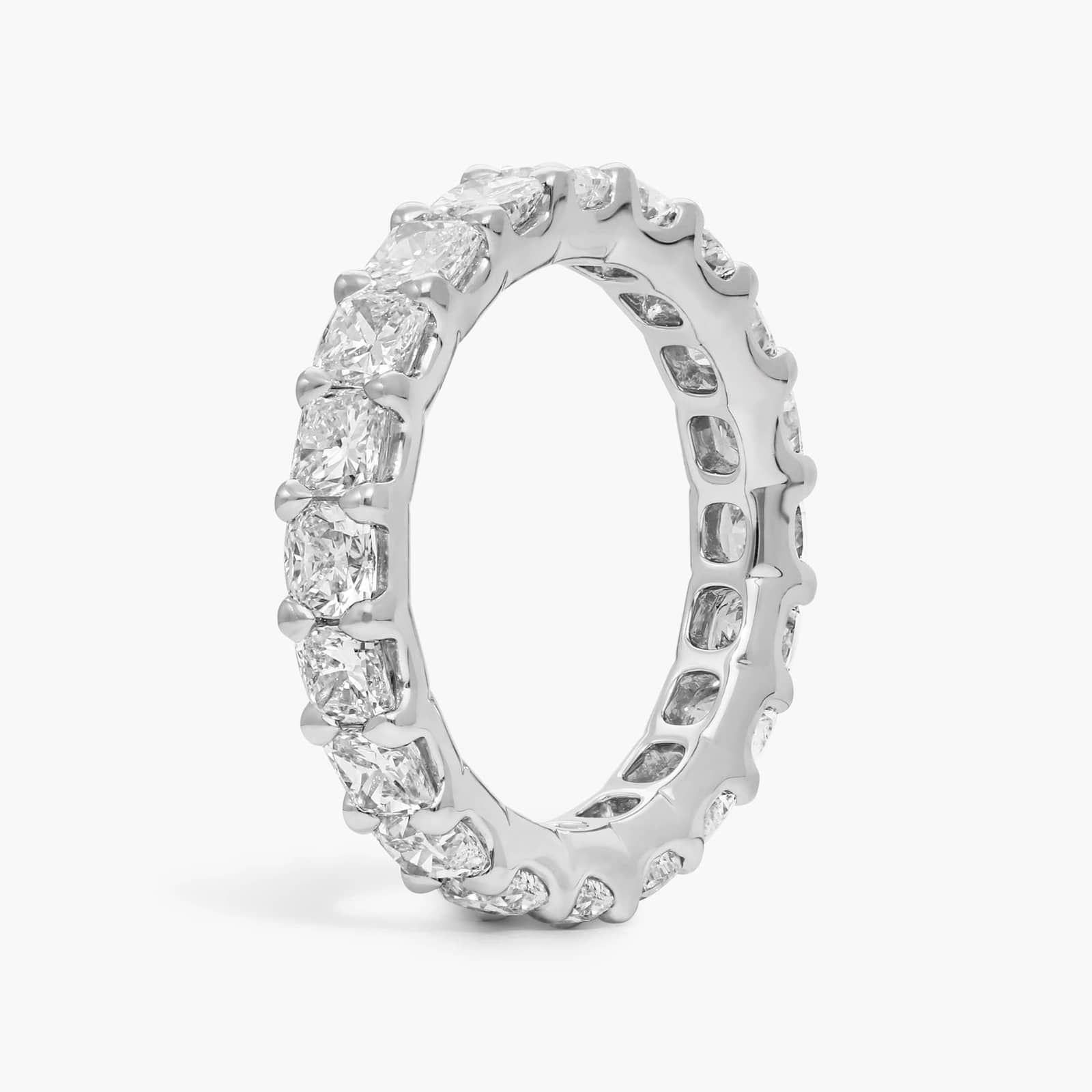 Cushion Diamond Eternity Ring in Platinum (3 ct. tw.)